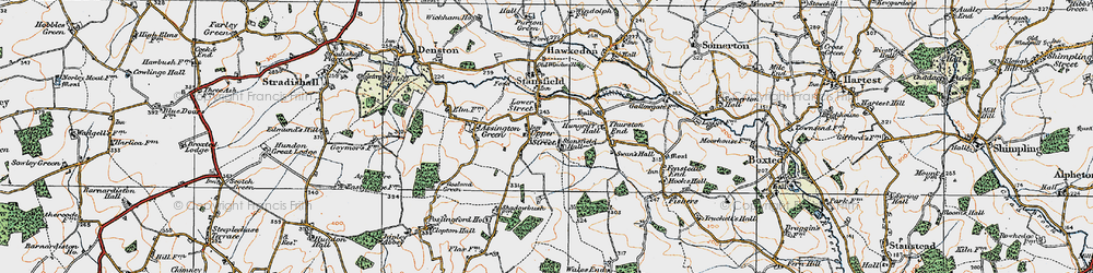 Old map of Upper Street in 1921