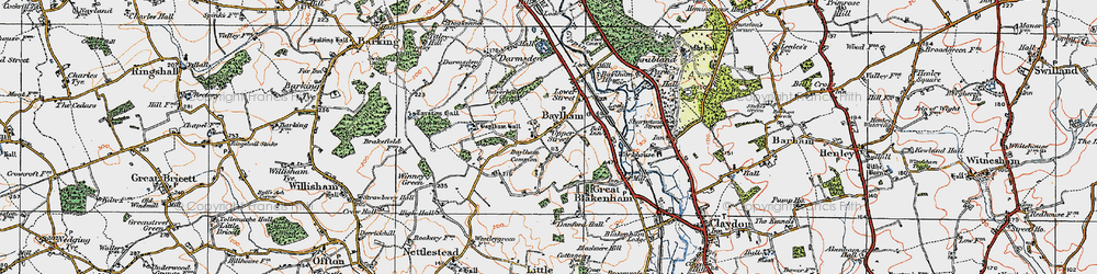 Old map of Upper Street in 1921