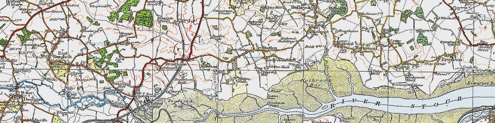 Old map of Upper Street in 1921