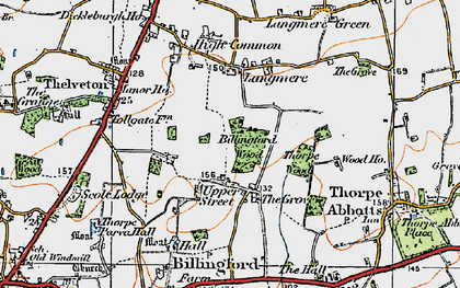 Old map of Billingford Wood in 1921