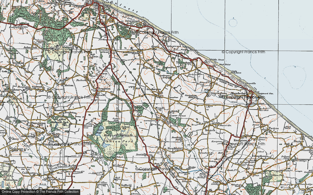 Old Map of Upper Street, 1922 in 1922