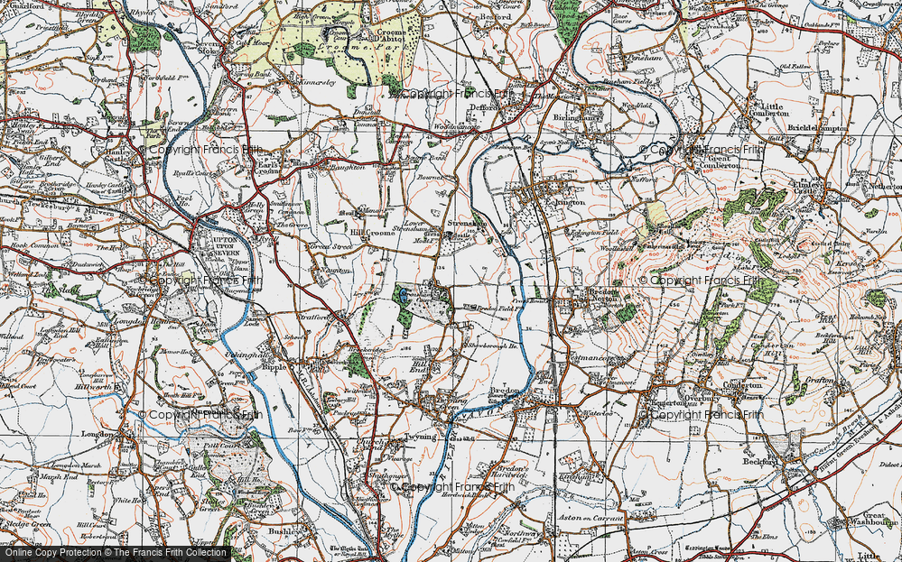 Old Map of Upper Strensham, 1919 in 1919