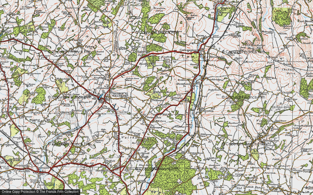 Old Map of Upper Swanmore, 1919 in 1919