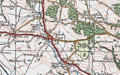 Old map of Upper Tean in 1921