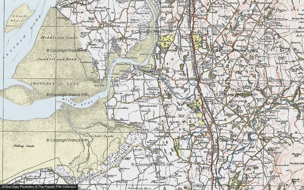Old Map of Upper Thurnham, 1924 in 1924