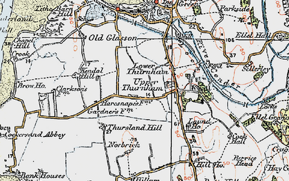 Old map of Upper Thurnham in 1924