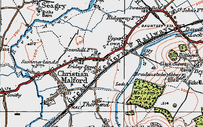 Old map of Upper Town in 1919
