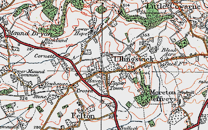 Old map of Upper Town in 1920