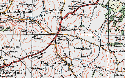 Old map of Carsington Water in 1921