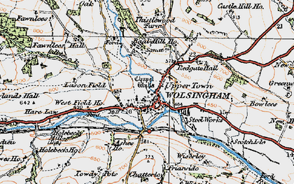 Old map of Upper Town in 1925