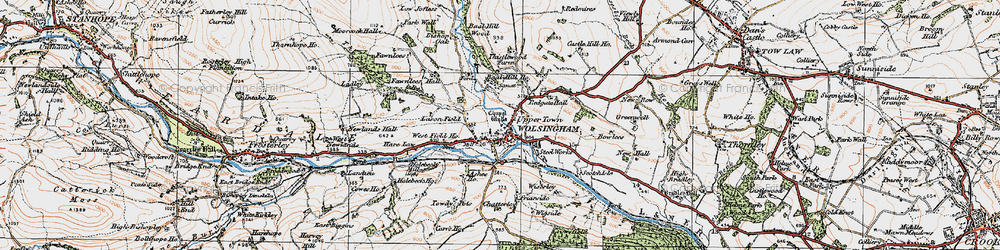 Old map of Upper Town in 1925