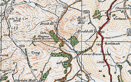 Old map of Upper Treverward in 1920
