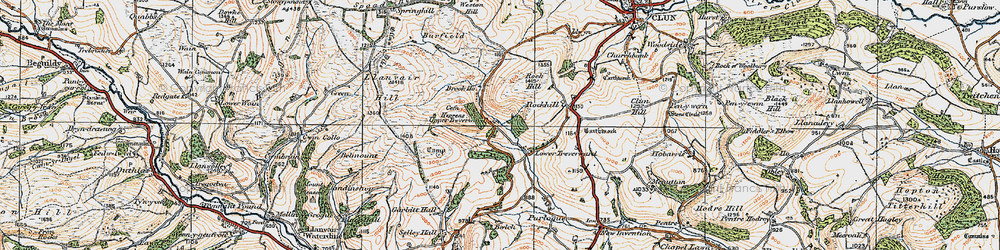 Old map of Upper Treverward in 1920