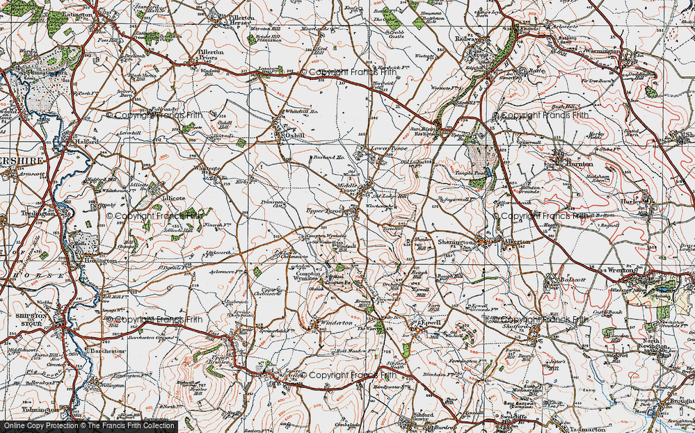 Old Map of Upper Tysoe, 1919 in 1919