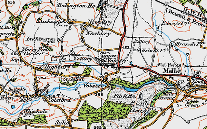 Old map of Upper Vobster in 1919