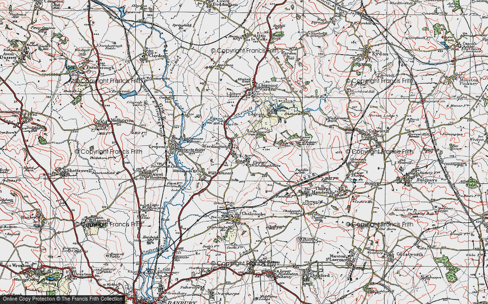 Old Map of Upper Wardington, 1919 in 1919