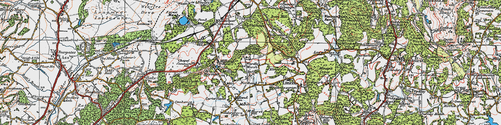 Old map of Upper Wardley in 1919