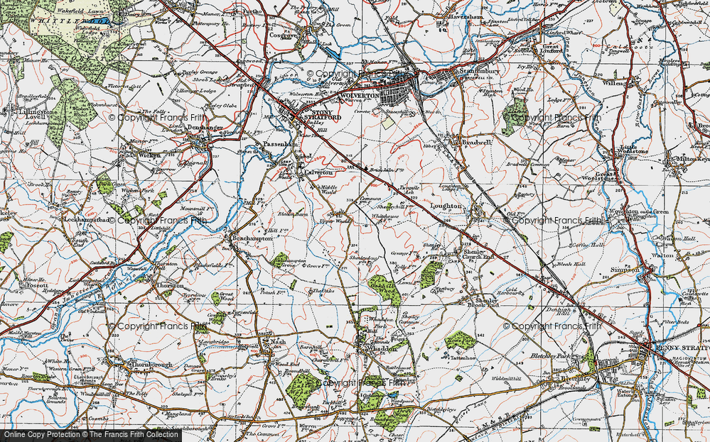 Old Map of Upper Weald, 1919 in 1919