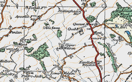 Old map of Bollingham Ho in 1919
