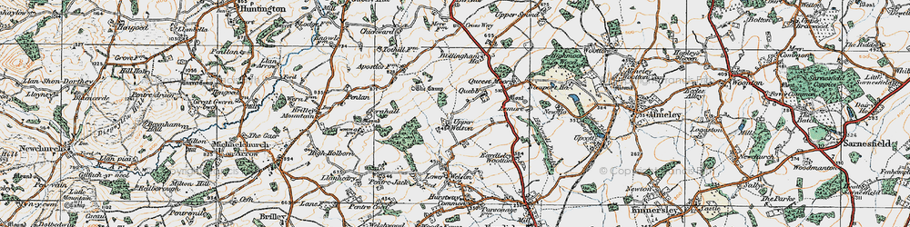 Old map of Upper Welson in 1919