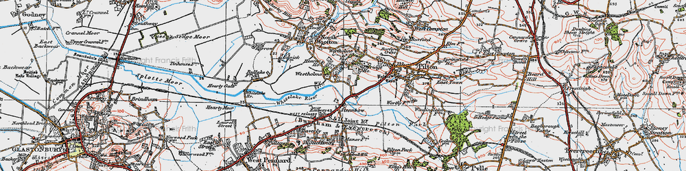 Old map of Upper Westholme in 1919