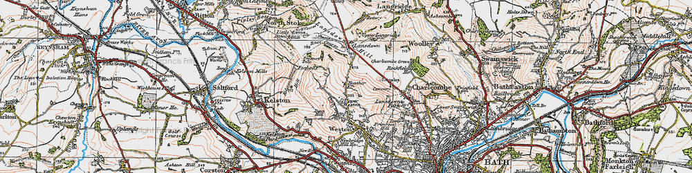 Old map of Beckford's Twr in 1919
