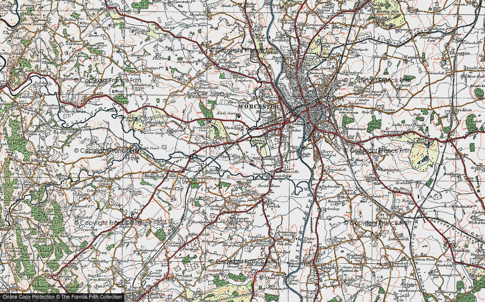 Old Map of Upper Wick, 1920 in 1920
