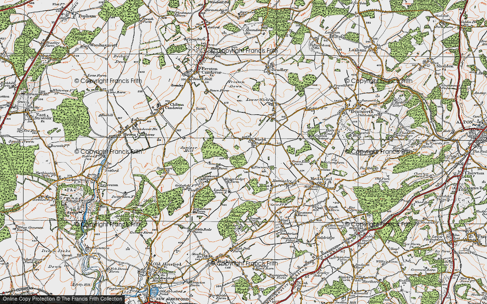 Old Map of Historic Map covering Armsworth Ho in 1919