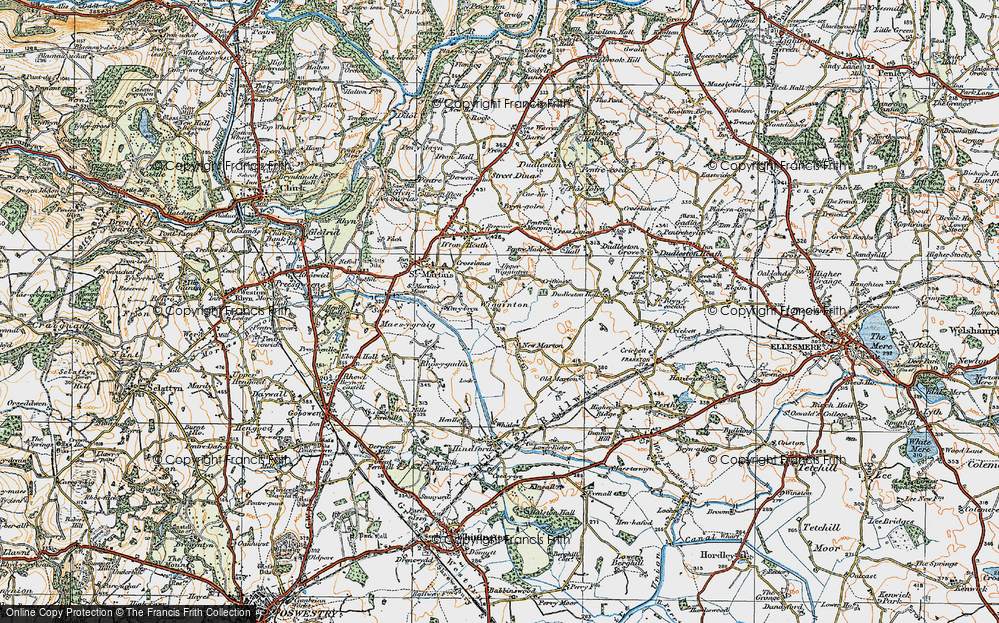 Old Map of Upper Wigginton, 1921 in 1921