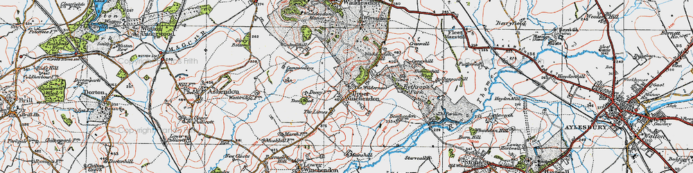 Old map of Upper Winchendon in 1919