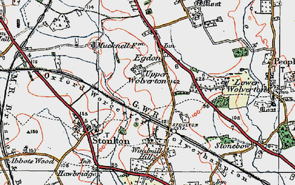 Old map of Upper Wolverton in 1919