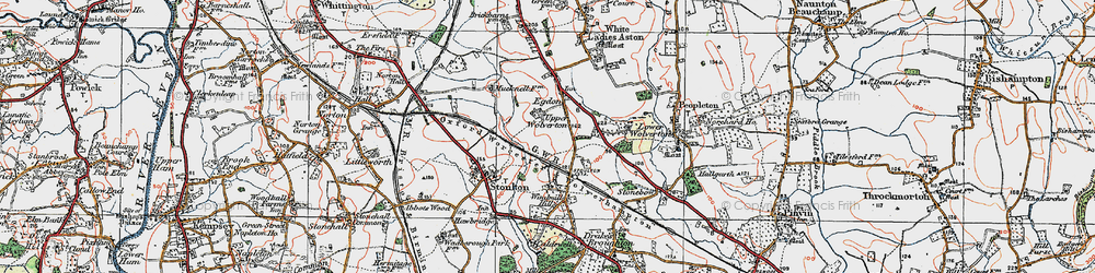 Old map of Upper Wolverton in 1919