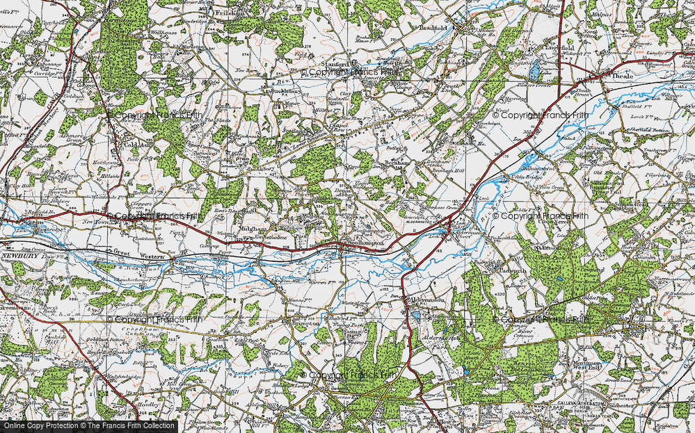 Old Map of Upper Woolhampton, 1919 in 1919