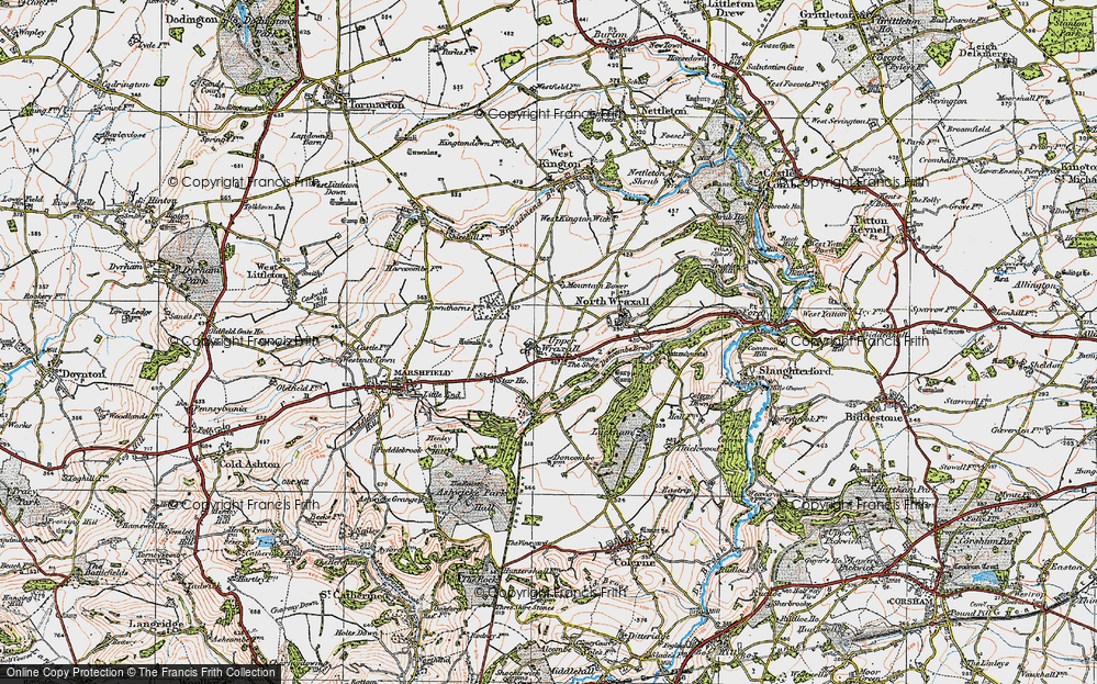 Old Map of Upper Wraxall, 1919 in 1919
