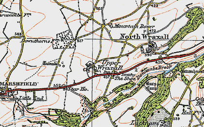North Wraxall old map Wiltshire 1900 19SW repro Upper Wraxall 