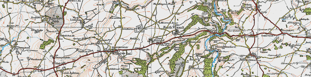Old map of Upper Wraxall in 1919