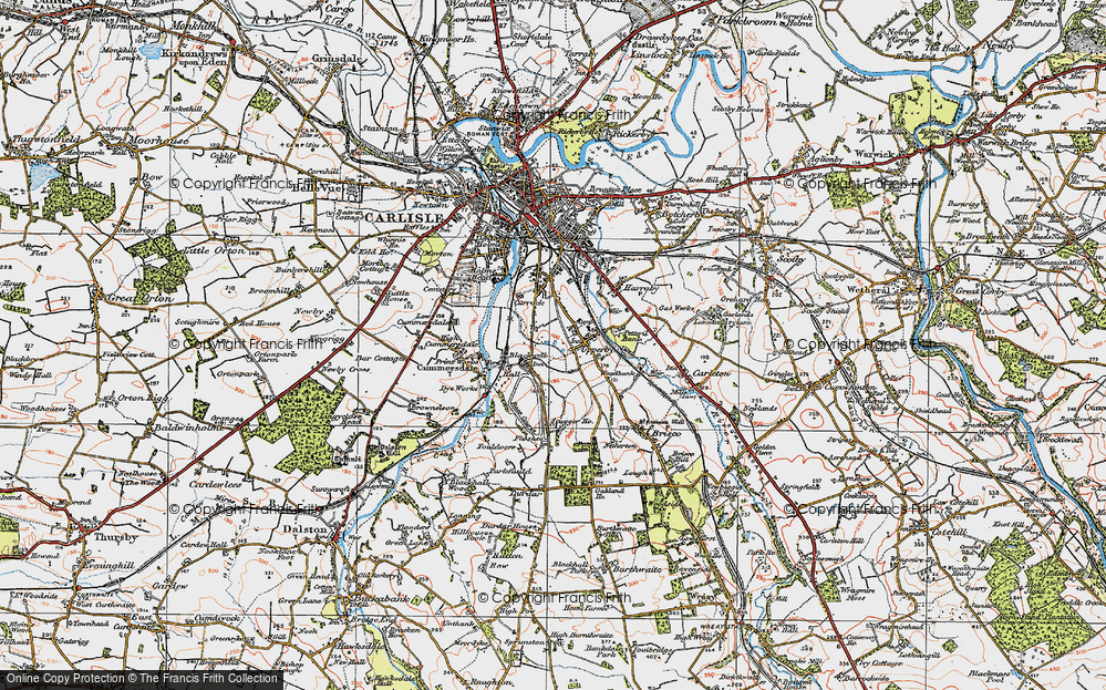 Old Map of Upperby, 1925 in 1925