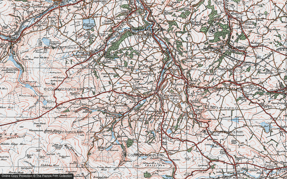 Old Map of Upperthong, 1924 in 1924