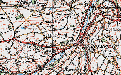 Old map of Upperthong in 1924