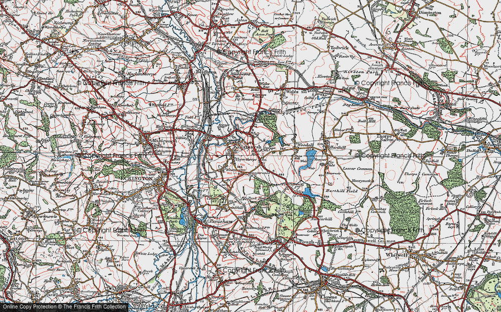 Old Map of Upperthorpe, 1923 in 1923