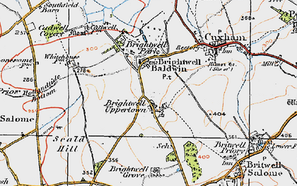 Old map of Brightwell Grove in 1919