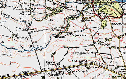 Old map of Brocolitia (Roman Fort) in 1925