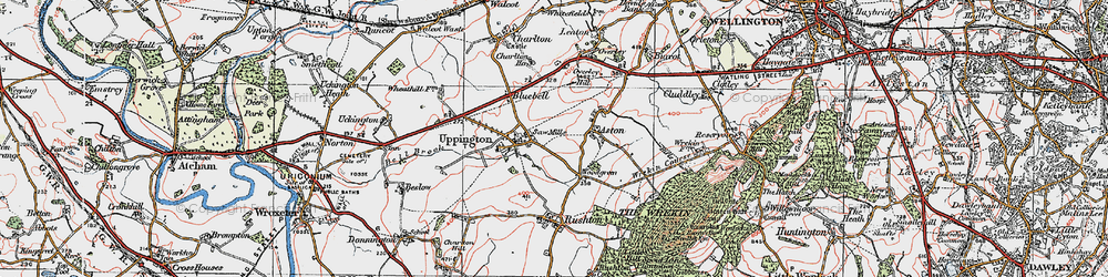 Old map of Uppington in 1921