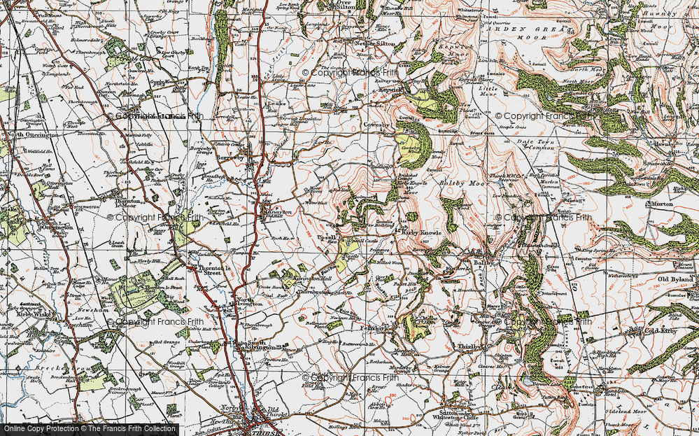 Old Map of Upsall, 1925 in 1925