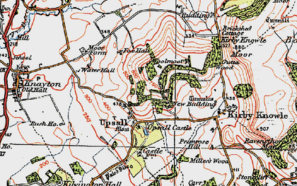 Old map of Upsall in 1925