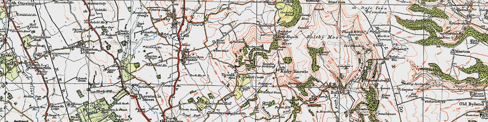 Old map of Upsall in 1925