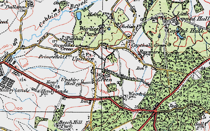 Old map of Upshire in 1920