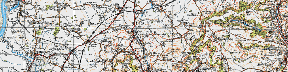 Old map of Upthorpe in 1919