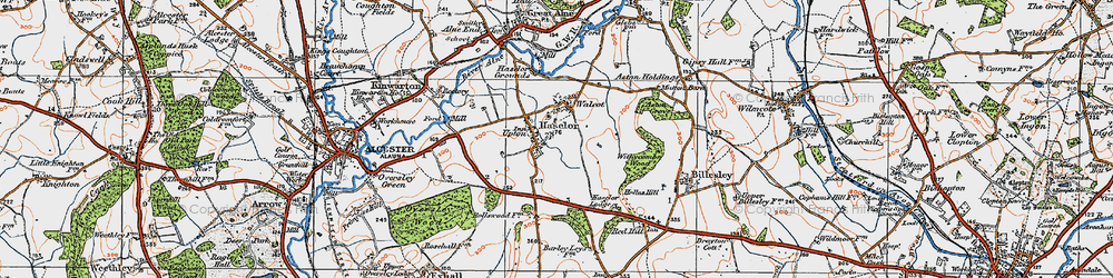 Old map of Upton in 1919