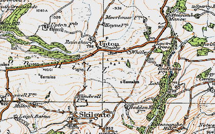 Old map of Bittescombe Manor in 1919
